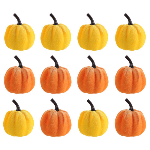 BESTOYARD Outdoor Fall Decor 12pcs Mini Foam Pumpkin Artificial Pumpkin Fake Small Pumpkins Fall Harvest Pumpkins Lifelike Foam Pumpkins Pumpkin for Home Holidays (Mixed Color) Outdoor Table Decor