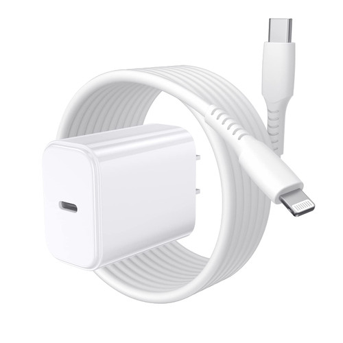 JSAUX 20W USB-C Power Adapter with USB C to Lightning Cable 4FT [Apple MFi Certified], iPhone 14/13 Fast Charger Compatible with iPhone 14/14 Plus/14 Pro/14 Pro Max/13 Pro/12 Pro Max, iPad,AirPods Pro