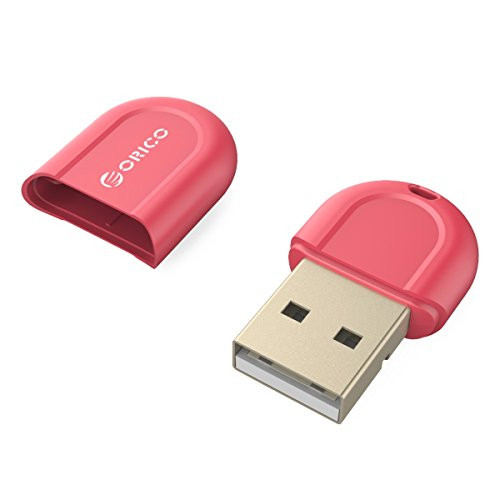 ORICO USB Dongle Unifying Receiver 4.0?USB Bluetooth 4.0 Adapter for Windows, Linux, Raspberry Pi, Bluetooth and Stereo Headphones- Red