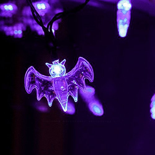 ITART Purple Bat String Lights Halloween Decorative String Lights 20 LEDs 6ft Battery Operated Halloween Décor Indoor Outdoor Party Lighting Decoration ITART Purple Bat String Lights Halloween Decorative String Lights 20 LEDs 6ft Battery Operated Halloween Décor Indoor Outdoor Party Lighting Decoration