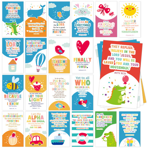 60 Mini Prayer Cards for Children with Inspirational Assorted Bible Verses, Religious Encouragement Cards, Scripture Cards for Kids Bible Studies, Daily Devotional for Women, Christian Gifts - JY299 60 Mini Prayer Cards for Children with Inspirational Assorted Bible Verses, Religious Encouragement Cards, Scripture Cards for Kids Bible Studies, Daily Devotional for Women, Christian Gifts - JY299