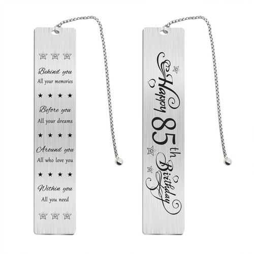 Jzxwan Happy 85th Birthday Gifts for Women Men, 85 Year Old Birthday Bookmark Gift for Her Him, 85 Birthday Presents Decorations