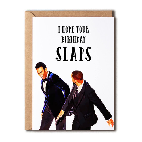 NVGifts I Hope Your Birthday Slaps - Funny Will Smith Birthday Card - Funny Birthday Card - Funny Card For Friend - Will Smith Birthday