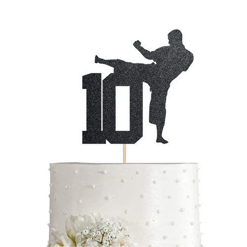 Karate 10 Cake Topper, 10th Birthday Taekwondo Taekwondo Martial Arts Boy Girl Party Supply Karate 10 Cake Topper, 10th Birthday Taekwondo Taekwondo Martial Arts Boy Girl Party Supply