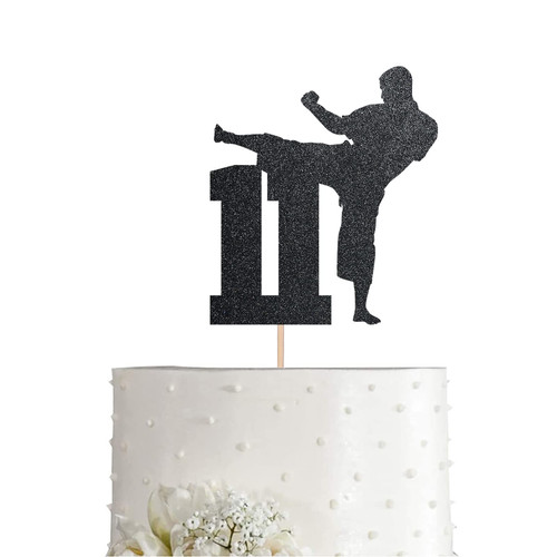 Karate 11 Cake Topper, 11th Birthday Taekwondo Taekwondo Martial Arts Boy Girl Party Supply Karate 11 Cake Topper, 11th Birthday Taekwondo Taekwondo Martial Arts Boy Girl Party Supply