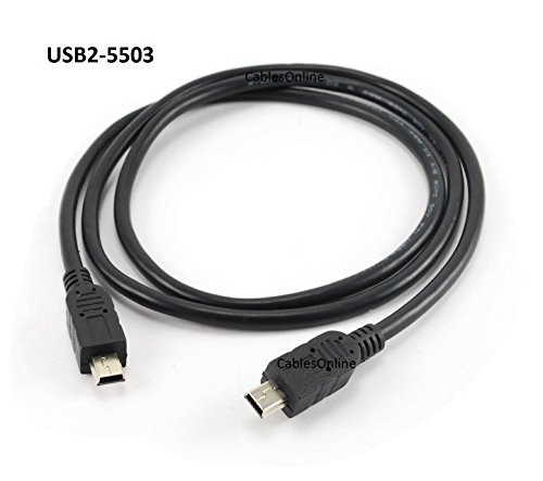3ft CablesOnline USB 2.0 Mini-B 5-Pin to Mini-B 5-Pin Male/Male Cable, USB2-5503
