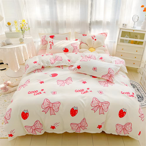 OranFran Strawberry Duvet Cover Set,Kawaii Bedding Set,Pink Bow Duvet Cover,Queen Comforter Cover,Soft Breathable Reversible for Girls Women(White,Queen) OranFran Strawberry Duvet Cover Set,Kawaii Bedding Set,Pink Bow Duvet Cover,Queen Comforter Cover,Soft Breathable Reversible for Girls Women(White,Queen)