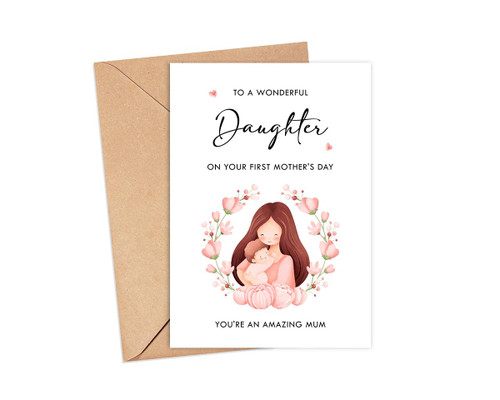 RedNuur First Mothers Day Card For Daughter - Daughter - In - Law - 1St Mothers Day As A Mummy - Card From Baby - Daughter In Law Mothers Day RedNuur First Mothers Day Card For Daughter - Daughter - In - Law - 1St Mothers Day As A Mummy - Card From Baby - Daughter In Law Mothers Day