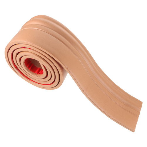DOITOOL Flexible Baseboard Molding Trim, Peel and Stick Wall Base Moulding Trim, 3.9 x 78.6 Inch Self Adhesive Vinyl Wall Baseboards Moulding Trim for Wall Base Cove Base, Brown