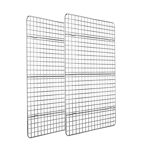 VNIMTI Baking Rack 2 Packs, Stainless Steel Cooling Racks, Wire Rack for Baking, Oven Safe Cookie Cooling Rack for Cooking, Roasting, Grilling, Drying, Fit Half Sheet Pan (16.5" * 12") VNIMTI Baking Rack 2 Packs, Stainless Steel Cooling Racks, Wire Rack for Baking, Oven Safe Cookie Cooling Rack for Cooking, Roasting, Grilling, Drying, Fit Half Sheet Pan (16.5" * 12")