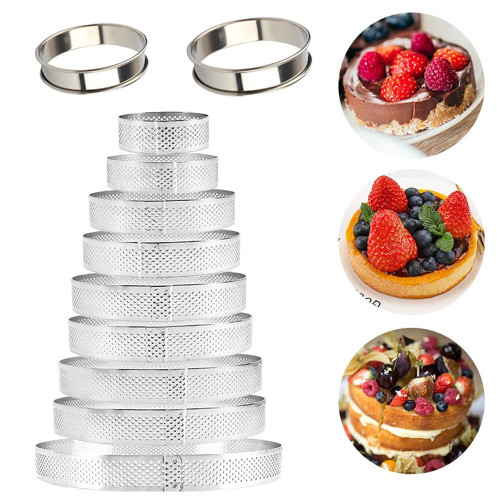 11Pcs Stainless Steel Cake Mold Rings for Baking, Cake Baking Mousse Cake Ring Mould Tools Metal Cake Cutting Rings for Bakery Supplies, Pastries, Mousse, Pancakes, Fruit Tarts 11Pcs Stainless Steel Cake Mold Rings for Baking, Cake Baking Mousse Cake Ring Mould Tools Metal Cake Cutting Rings for Bakery Supplies, Pastries, Mousse, Pancakes, Fruit Tarts