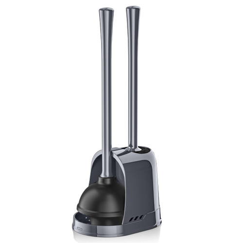 LOVLOY Toilet Plunger and Brush, Bowl Brush and Heavy Duty Toilet Plunger Set with Ventilated Holder, 2-in-1 Toilet Brush and Plunger Combo for Bathroom Cleaning (Gray, 1 Set) LOVLOY Toilet Plunger and Brush, Bowl Brush and Heavy Duty Toilet Plunger Set with Ventilated Holder, 2-in-1 Toilet Brush and Plunger Combo for Bathroom Cleaning (Gray, 1 Set)