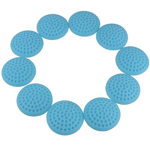 Ogrmar 10PCS Wall Door Stopper Knob Protector Self Adhesive Door Handle Bumper Guard Stopper Round Rubber Stop,5cm (Blue)
