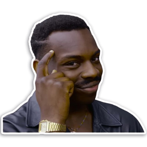 Smart Guy Meme Sticker Decal Notebook Car Laptop 4.5"x5.5" (Color)