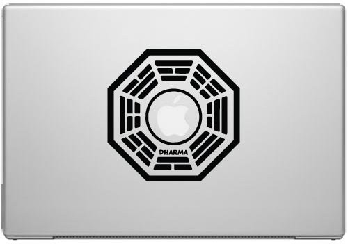 Lost Dharma Initiative Laptop Car Tablet Art - Black Vinyl Decal for 13" Laptop