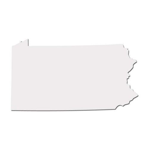 Pennsylvania Keystone State Pride Decal Sticker - White 5" Vinyl Decal for Cars, Laptops