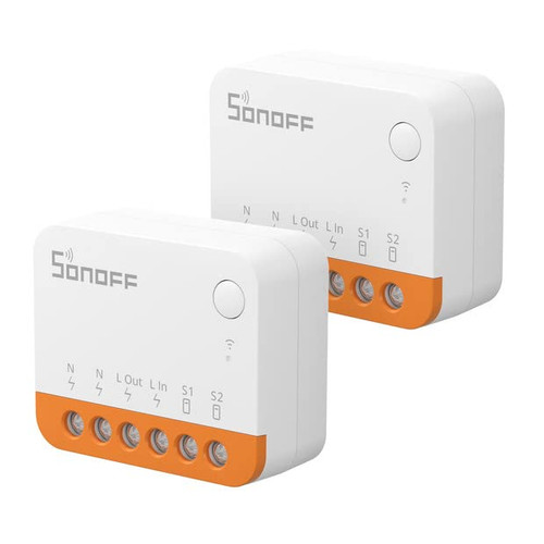 SONOFF MINIR4 10A Smart WiFi Extreme Wireless Light Switch,Universal DIY Module for Smart Home Automation Solution, Works with Amazon Alexa & Google Home Assistant, No Hub Required,2 pack