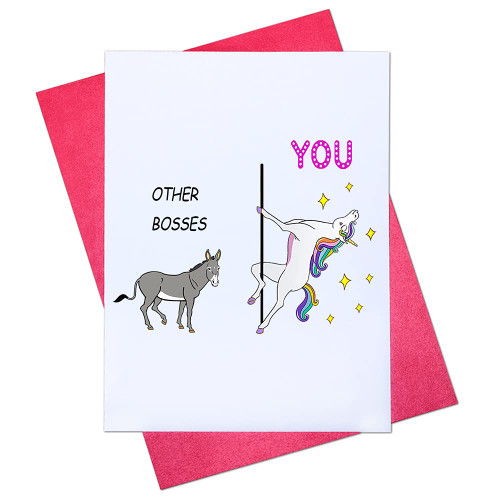 Jakayla Funny Boss Day Card Happy Boss's Day Card Boss Birthday Card Employer Appreciation Greeting Card