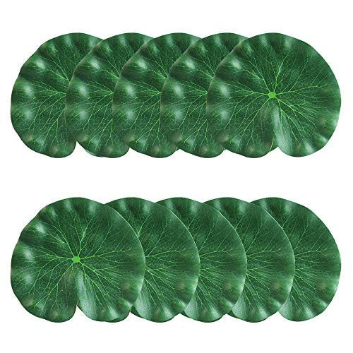CODIRATO Artificial Floating Foam Lotus Leaves Artificial Foliage Pond Decor for Aquarium or Pond Decoration, Stage Performance Props - 10 Packs,18cm CODIRATO Artificial Floating Foam Lotus Leaves Artificial Foliage Pond Decor for Aquarium or Pond Decoration, Stage Performance Props - 10 Packs,18cm