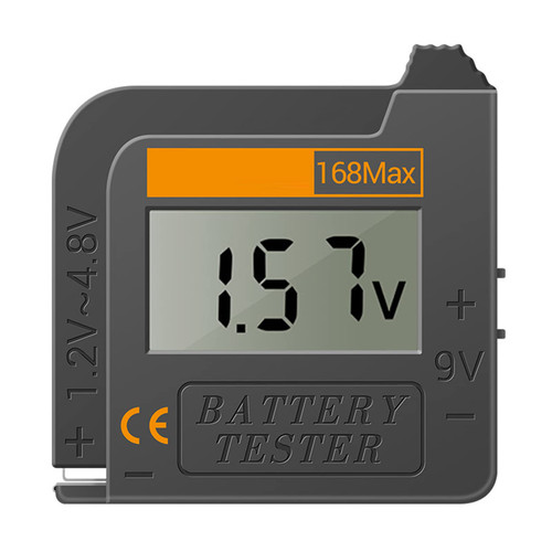 HUIOP Digital Battery Tester Checker,Universal Digital Battery Tester Checker for All Battery C, AA, AAA, D, N, 9V 6F22 and 1.5V Button Cell Batteries Electrical Equipment