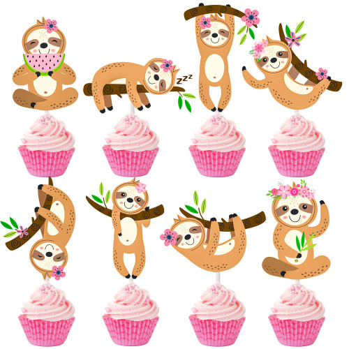 24pcs Sloth Cupcake Toppers Decorations Sloth Birthday Party Supplies Sloth Party Decorations for Kids Girls Sloth Theme Cute Animal Theme Birthday Party Wedding Baby Shower Supplies 24pcs Sloth Cupcake Toppers Decorations Sloth Birthday Party Supplies Sloth Party Decorations for Kids Girls Sloth Theme Cute Animal Theme Birthday Party Wedding Baby Shower Supplies