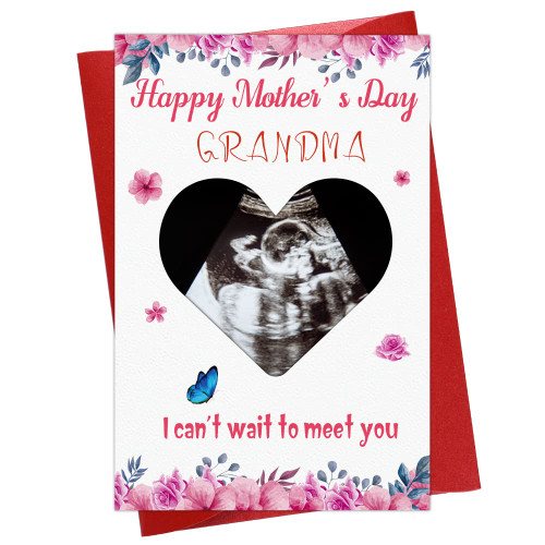 WaaHome Happy Mothers Day Card for First Time Grandma, Grandma 1st Mothers Day Card with Sonogram Picture Insert, First Mothers Day Gift Card for First Time Grandma New Grandmother Grandma To Be WaaHome Happy Mothers Day Card for First Time Grandma, Grandma 1st Mothers Day Card with Sonogram Picture Insert, First Mothers Day Gift Card for First Time Grandma New Grandmother Grandma To Be