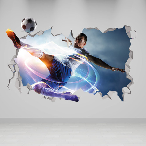 3D Soccer Wall Decor - Soccer Player Stickers - Sport Wall Art - Football Boys Room Decorations for Bedroom - Man Cave Wall Decor- Football Accessories Boys - Ball Decals - Soccer Player Decal - Soccer Wall Decal (24"W x 16"H (60cm x 40cm)) 3D Soccer Wall Decor - Soccer Player Stickers - Sport Wall Art - Football Boys Room Decorations for Bedroom - Man Cave Wall Decor- Football Accessories Boys - Ball Decals - Soccer Player Decal - Soccer Wall Decal (24"W x 16"H (60cm x 40cm))