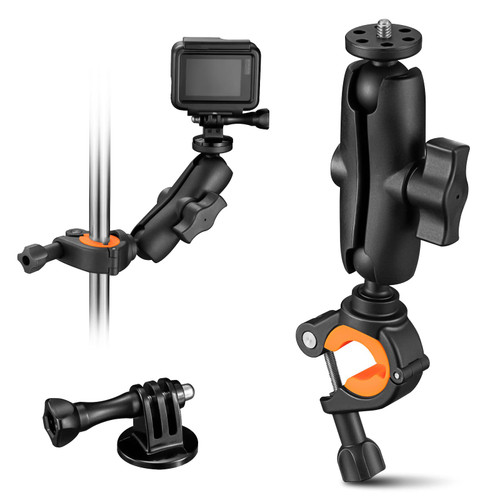 CAMOLO Motorcycle Camera Mount Kit, Gopro Motorcycle Mount for Gopro Action Camera Handlebar Mount with 1/4 Thread for GoPro, Insta 360 Motorcycle Bike Camera Holder Handlebar CAMOLO Motorcycle Camera Mount Kit, Gopro Motorcycle Mount for Gopro Action Camera Handlebar Mount with 1/4 Thread for GoPro, Insta 360 Motorcycle Bike Camera Holder Handlebar