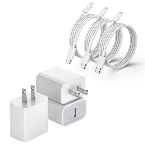 iPhone 13 12 11 Fast Charger, 3Pack [Apple MFi Certified] Lightning Cable Cord 20W Type C Charger USB C Fasting Charging Plug Adapter Compatible with Apple iPhone 13 Pro/12/11Pro Max/XS/XR/X/8/SE/iPad