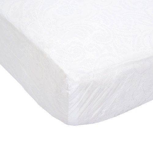 Mars Wellness Waterproof Vinyl Mattress Protector and Cover - Contoured Fitted White Mattress Cover Sheet - 1 Pack - King