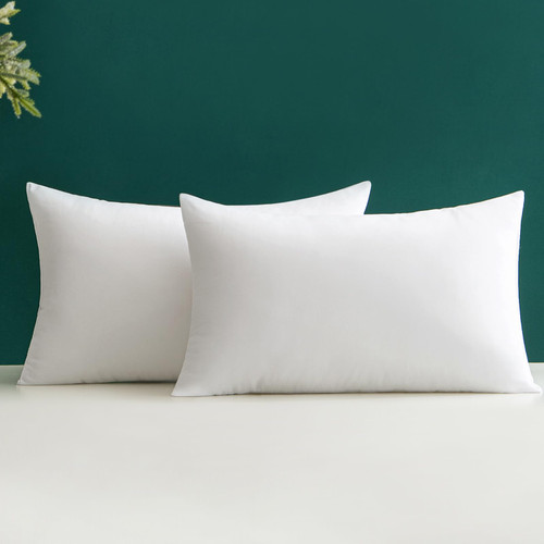 MIULEE 12x24 Pillow Inserts Throw Pillow Inserts Set of 2 12 x 24 Inches Pillow Inserts Square White Decorative Throw Pillows for Couch Sofa Bed