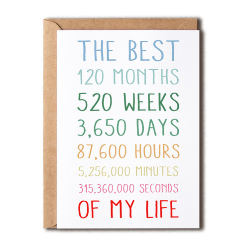 The Best My Life Mug - 10Th Anniversary Card - Sweet 10 Anniversary Card For Him Or Her - The Best 10 Years Of My Life - Anniversary Card For Husband - Wife The Best My Life Mug - 10Th Anniversary Card - Sweet 10 Anniversary Card For Him Or Her - The Best 10 Years Of My Life - Anniversary Card For Husband - Wife