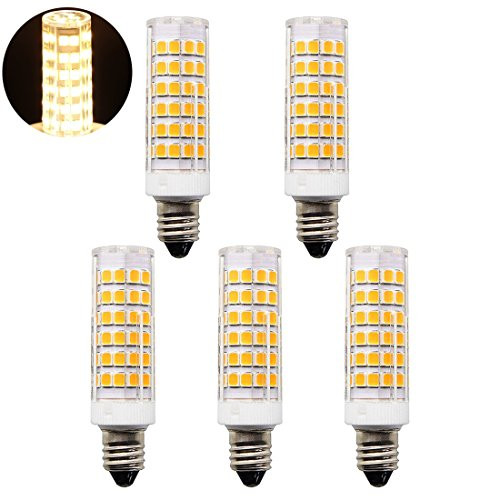 E11 LED Light Bulb 5W to 6W, 60W or 75W, 110v/120v/130v Halogen Bulbs Equivalent ,Mini Candelabra JD,Warm White, Replaces T4 /T3 JD Type Clear E11 Light Bulb (warm white 5) E11 LED Light Bulb 5W to 6W, 60W or 75W, 110v/120v/130v Halogen Bulbs Equivalent ,Mini Candelabra JD,Warm White, Replaces T4 /T3 JD Type Clear E11 Light Bulb (warm white 5)
