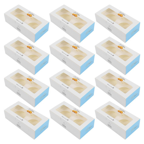 BESTOYARD Mini Muffins Mini Muffins Cookie Cake 50 pcs Egg Tart cupcake boxes egg tart carrier cake window container Window Boxes Cupcake Cookie Container Cookie Containers Cookie Containers
