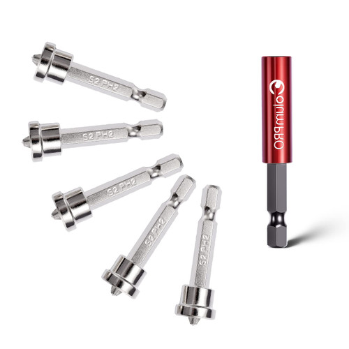 ColumPRO 6PCS Magnetic Positioning Drywall Screw Bits Setter Dimpler PH2 Bits,Plasterboard Screw Hex Shank Positioning Bit Batch Head,5PCS 50mm Drywall Screw Bits,1PCS Magnetic Extension Bit Holder ColumPRO 6PCS Magnetic Positioning Drywall Screw Bits Setter Dimpler PH2 Bits,Plasterboard Screw Hex Shank Positioning Bit Batch Head,5PCS 50mm Drywall Screw Bits,1PCS Magnetic Extension Bit Holder