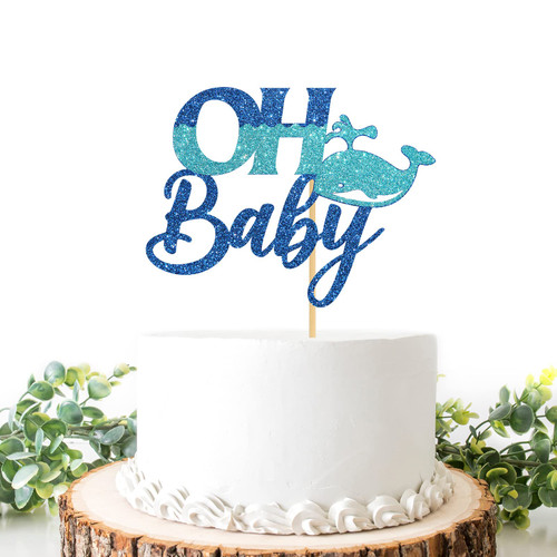 Helewilk Oh Baby Cake Topper, Nautical Theme Baby Shower/Gender Reveal/Boys 1st Birthday Party Decoration, Whale Cake Topper for Nautical Theme Birthday Party Favors Helewilk Oh Baby Cake Topper, Nautical Theme Baby Shower/Gender Reveal/Boys 1st Birthday Party Decoration, Whale Cake Topper for Nautical Theme Birthday Party Favors