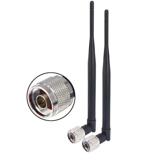 4G LTE Antenna Cellular LTE Aerial N Male Antenna 700MHz-2700MHz 5dBi 4G Antenna Omni-Directional Whip Antenna High-gain Transmit-Receive Antenna for Cell Signal Booster Amplifie Pack of 2