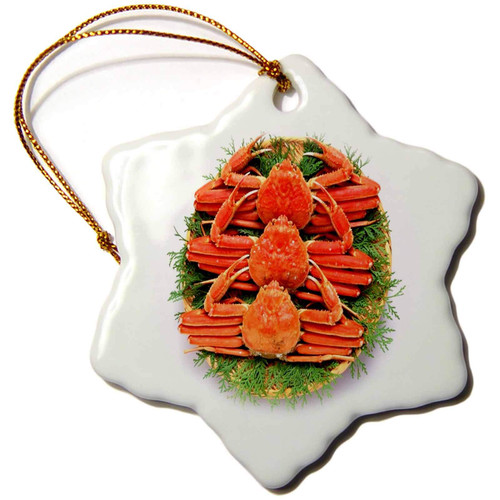 3dRose Florene - Food and Beverage - Image of Closeup of Cooked Crab Legs - Ornaments (orn-233755-1)