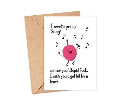 RedNuur Cancer Greeting Card Funny - Cancer Song - Cancer Encouragement - Cancer Fighter - Chemo Gift - Cancer Card - Cancer Fighter Gift RedNuur Cancer Greeting Card Funny - Cancer Song - Cancer Encouragement - Cancer Fighter - Chemo Gift - Cancer Card - Cancer Fighter Gift