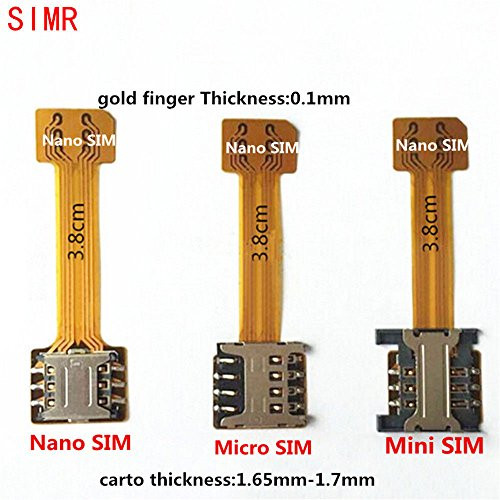 Dual SIM Card Adapter, Adv-one Nano Micro Mini SIM Adapter for Samsung Xiaomi Android (Nano to Nano)