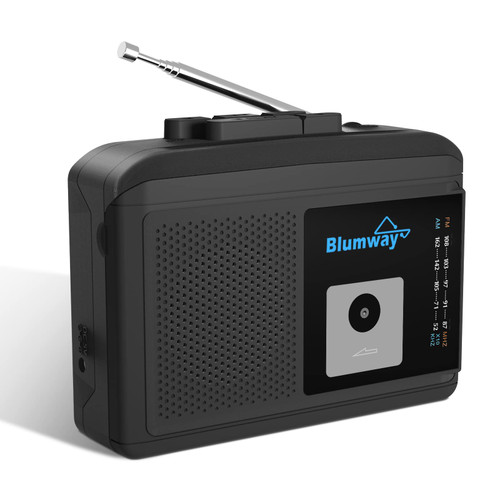 Bluetooth Cassette Player Radio,Cassette Recorder,Transfer Personal Cassette Player,FM AM Radio Walkman Tape Player Stereo Portable Audio Music Tape Player with Speaker and Earphone Jack Play Powered