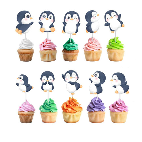 Penguin Cupcake Toppers | Winter Animals Baby Shower Party Supplies | Sea Penguins Theme Birthday Decorations for Kids | Penguin Cupcake Toppers | Winter Animals Baby Shower Party Supplies | Sea Penguins Theme Birthday Decorations for Kids |