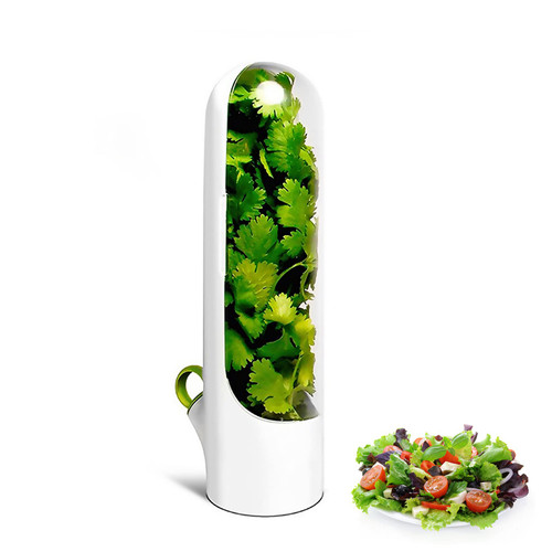 Herb Keeper and Herb Saver,Herb Saver for Refrigerator, Fresh Herb Keeper,Herb Saver Pod for Cilantro, Parsley, Basil, Chives, Mint and More - Herb Storage Container for Refrigerator
