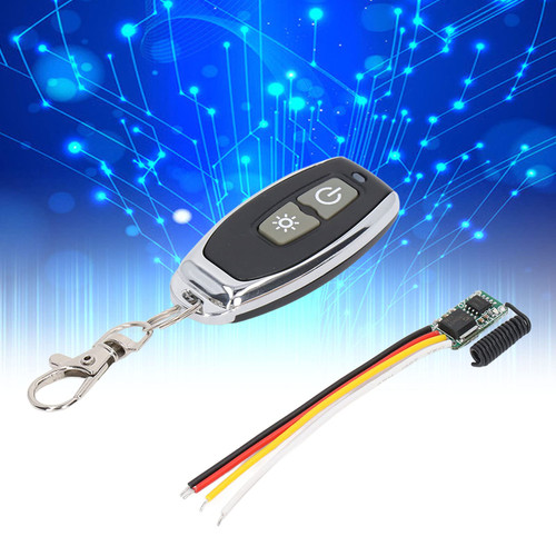 Mini Wireless Switch,Wireless Remote Switch, 2A Maximum Load High Sensitivity Long Range Relay Remote Control Switch DC3.5?12V Relay Switch Waterproof Controller Power Button Receiver