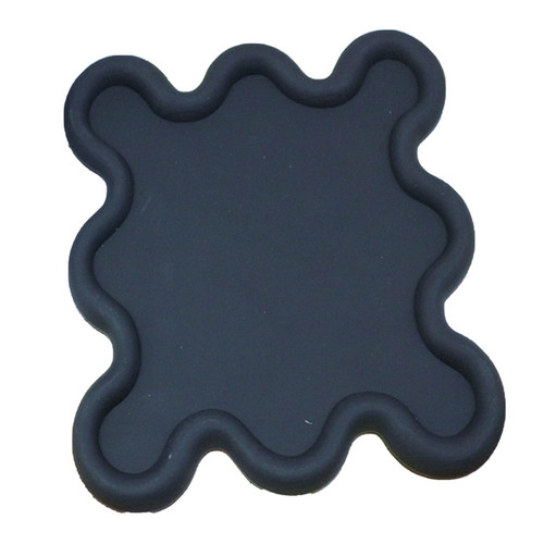 Irregular Shape Drink Coasters,Cup Mat, Heat Resistant Farmhouse Coasters, Waterproof Wine Beer Bar Coasters, Soft PVC Drinking Coasters, Table Coasters Set for Kitchen Home Decor(Black)