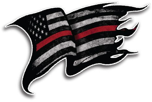 Tattered Distressed Thin Red Line Flag Firefighter Fire Department Fire Truck Red Lives Matter Decal Sticker Car Truck RLM Tattered Distressed Thin Red Line Flag Firefighter Fire Department Fire Truck Red Lives Matter Decal Sticker Car Truck RLM