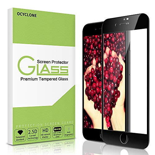 iPhone 8 Screen Protector-OCYCLONE Tempered Glass with 3D Touch Case Protective Screen Protector for Apple iPhone 7 (black)
