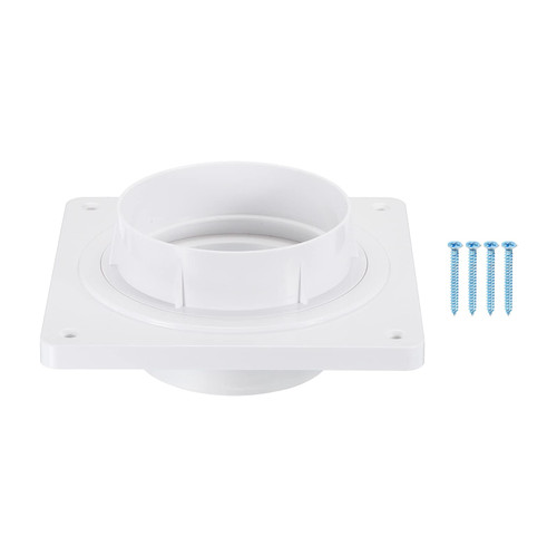PATIKIL 4 Inch Dryer Vent Wall Plate Adapter Connector Quick Connect Cover Clamps for Indoor Dryer Hose Systems, White