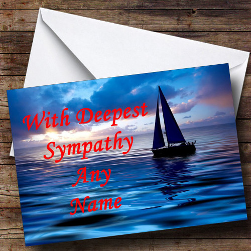 Sailing Boat Personalized Sympathy/Sorry for Your Loss Greetings Greetings Card Sailing Boat Personalized Sympathy/Sorry for Your Loss Greetings Greetings Card