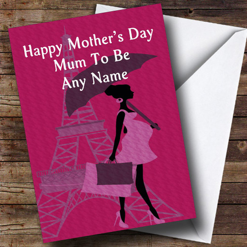 Vintage Paris Pregnant Mum to Be Personalized Mother's Day Greetings Greetings Card Vintage Paris Pregnant Mum to Be Personalized Mother's Day Greetings Greetings Card